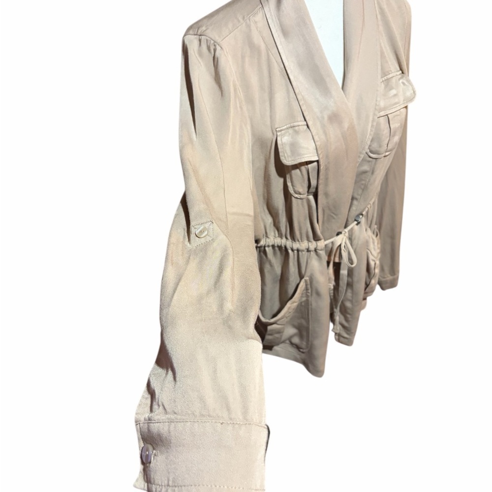 Torrid Drape Front Anorak jacket, utility tie front drawstring -Size 00/10-M/L - Picture 5 of 13